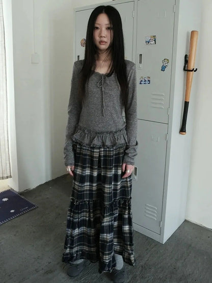 ang project Lace Bow Tie Ruffle Sleeve Tee T-shirt