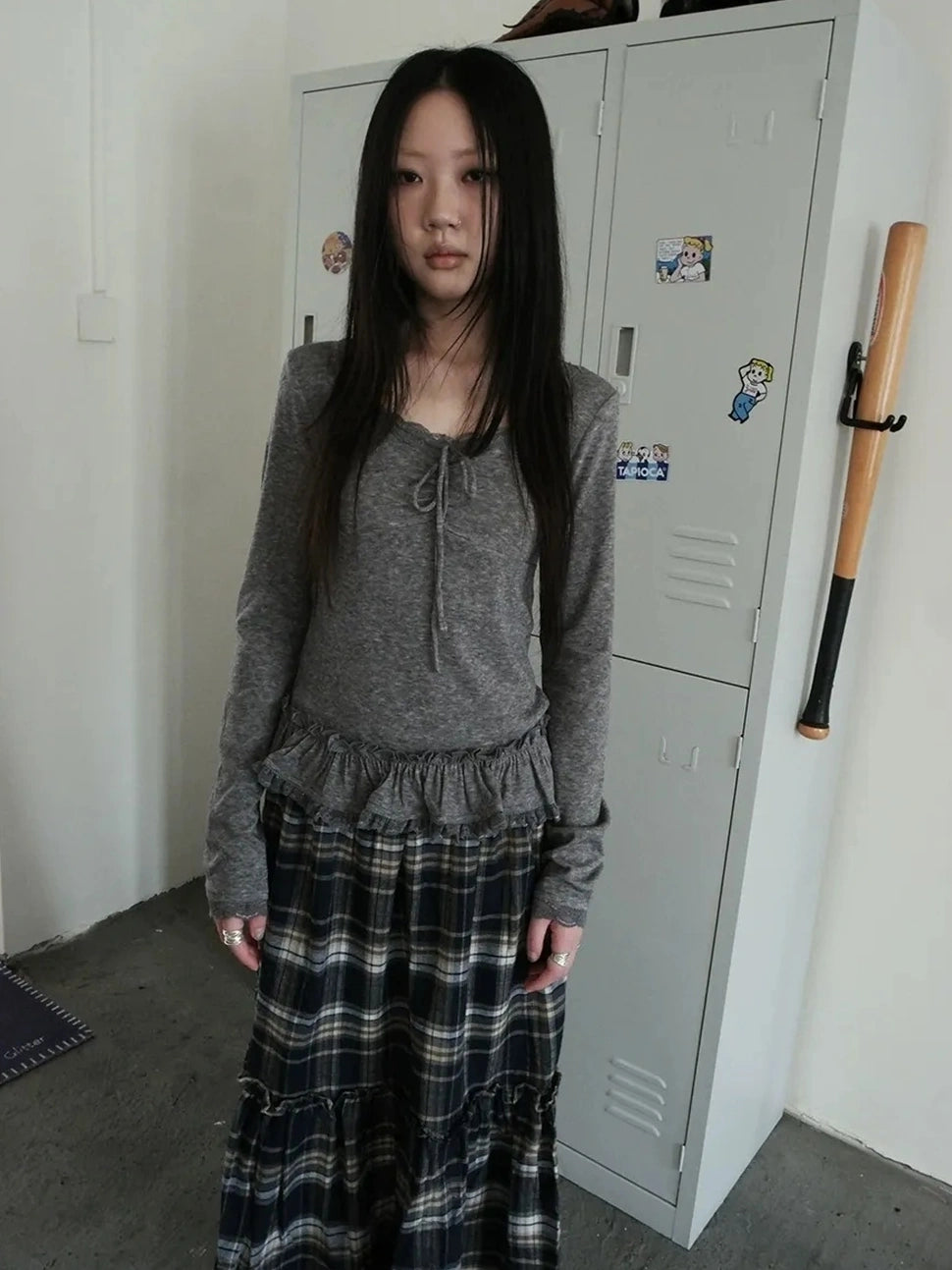 ang project Lace Bow Tie Ruffle Sleeve Tee T-shirt