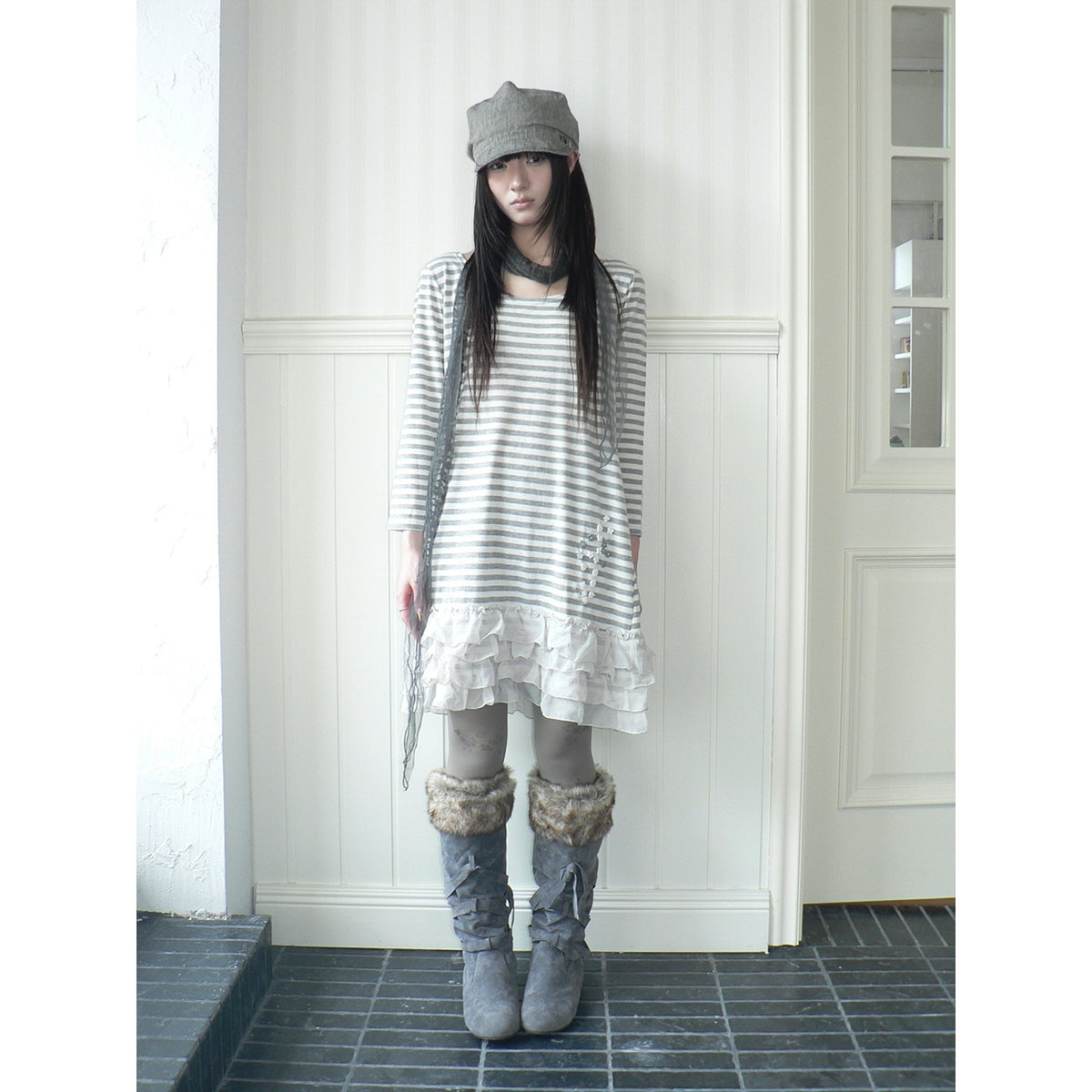 ang_project_Lace_Tiered_Skirt_U_Neck_Women&
