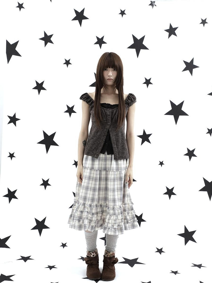 ang project Lace Trim Layered Patchwork Cropped Women&