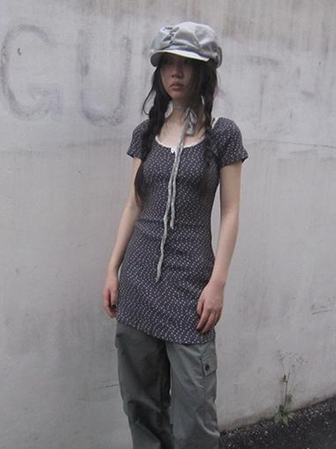 Updateang project Layered Floral Print T Shirt With Nature Inspired Sleeves