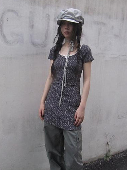 Updateang project Layered Floral Print T Shirt With Nature Inspired Sleeves