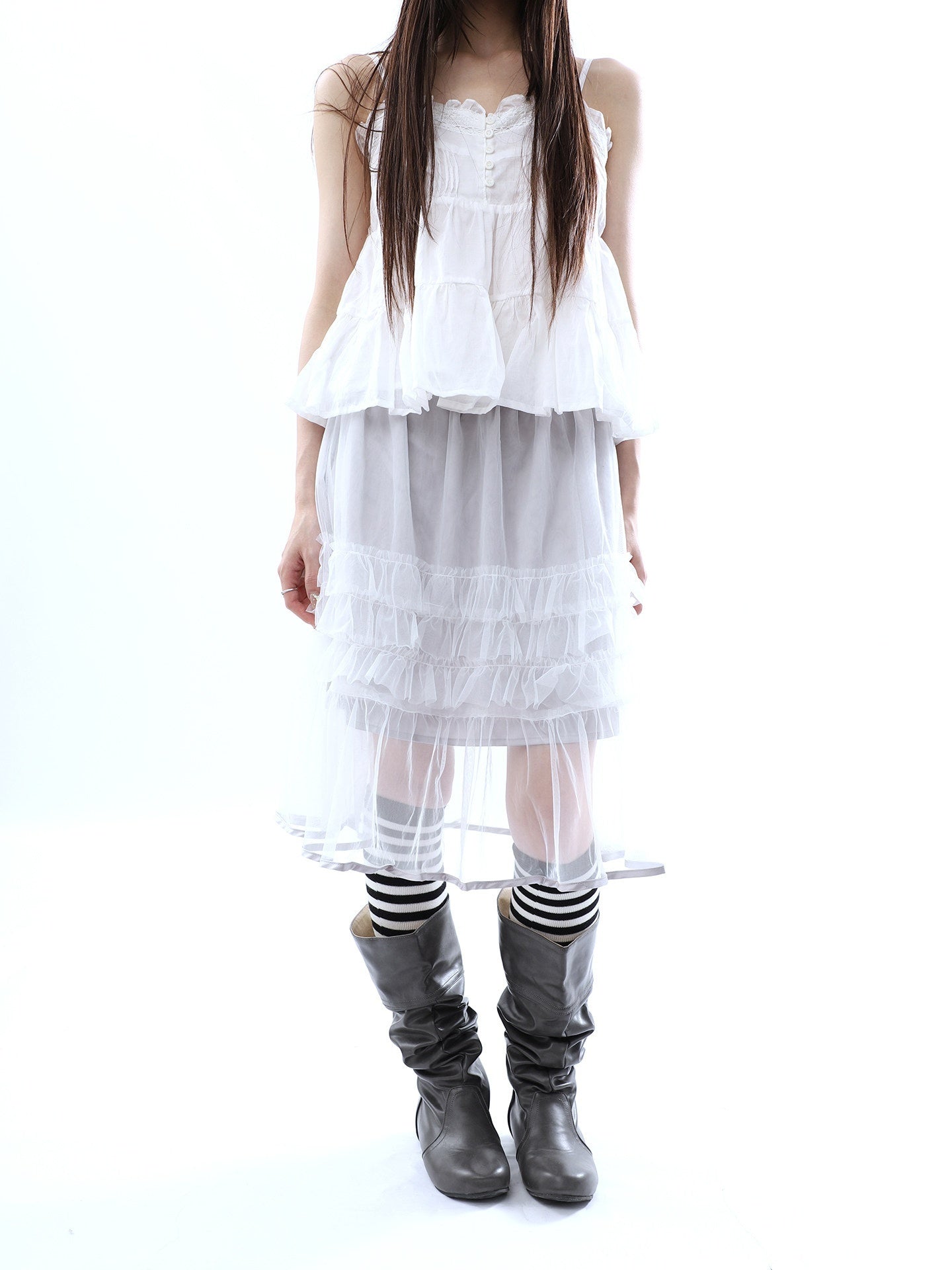 ang_project_Layered_Panelled_A_Line_Ruffle_Hem_Women&