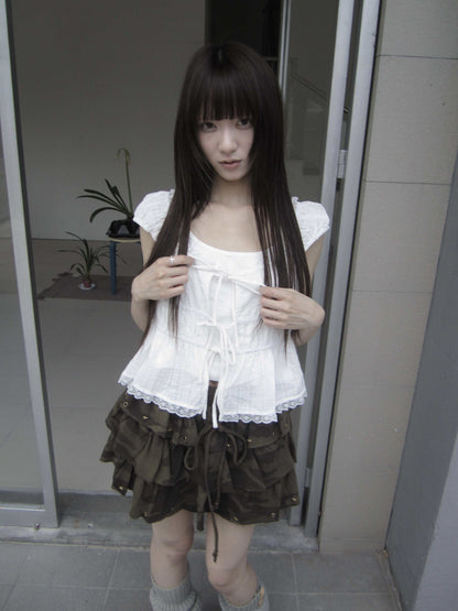 ang_project_Light_Gingham_Lace_Trim_Halter_Tie_Faux_Two_Piece_Women&