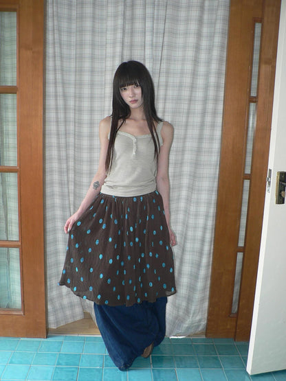 ang project Light Gray Mocha Button Lace Spliced Cropped Slim Fit Women&