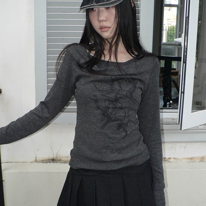 ang_project_Lightweight_Printed_Draped_Neck_Slim_Fit_Long_Sleeve_Top_MISSTT