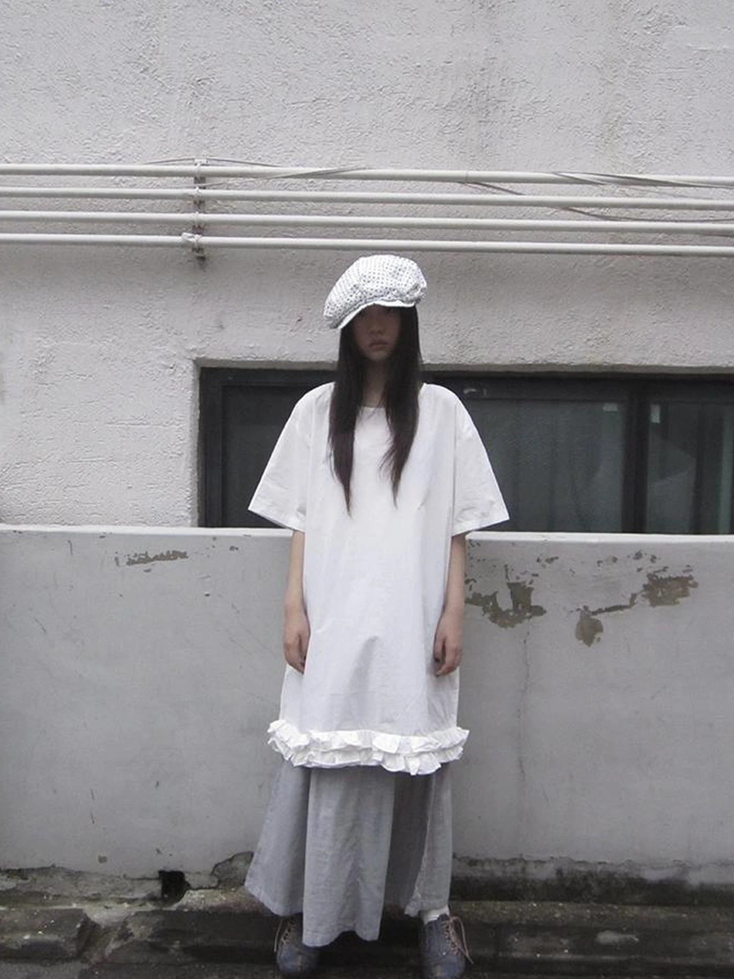 Loose Floral Lace Trim Summer Dress