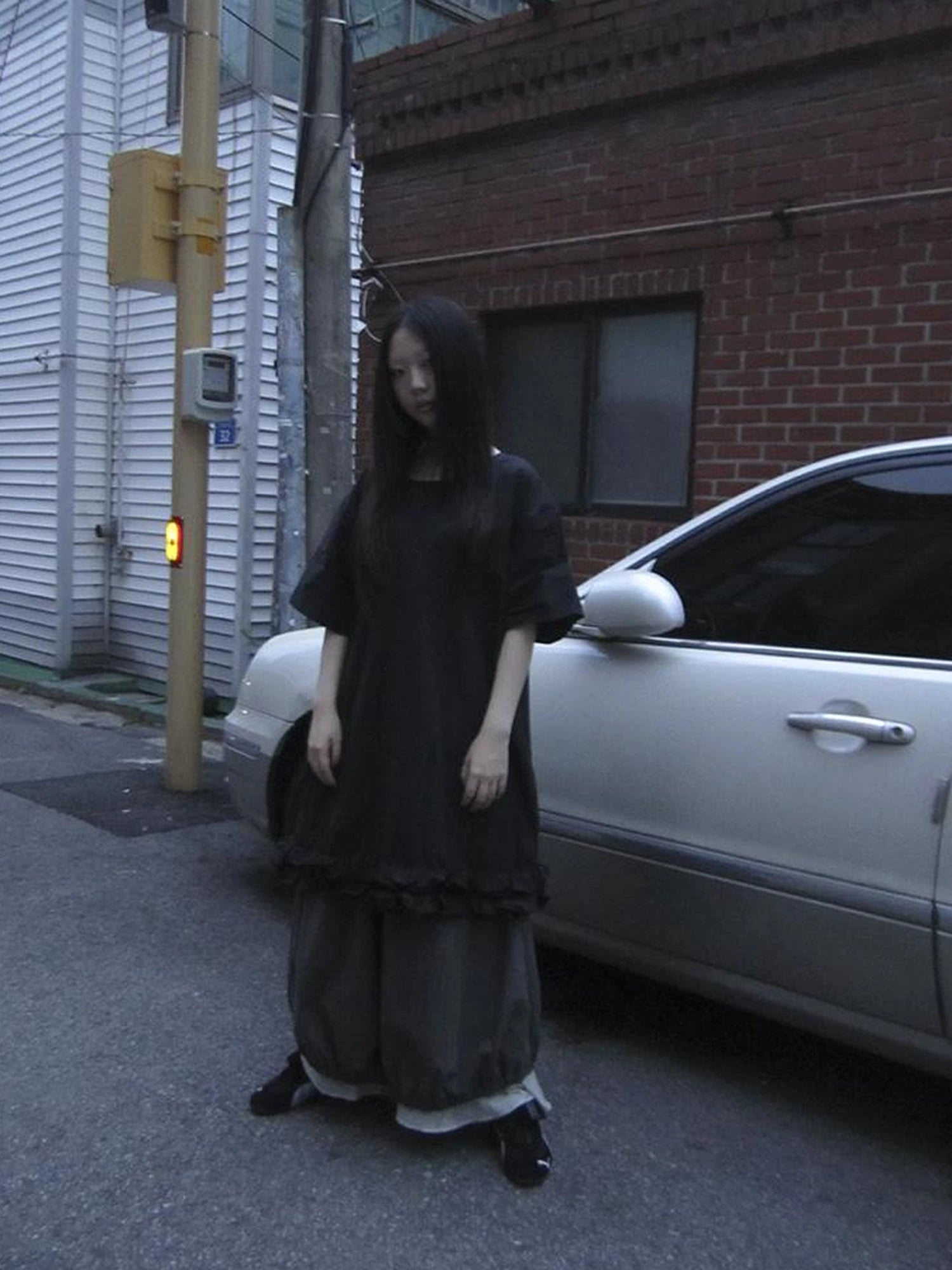 Loose Floral Lace Trim Summer Dress