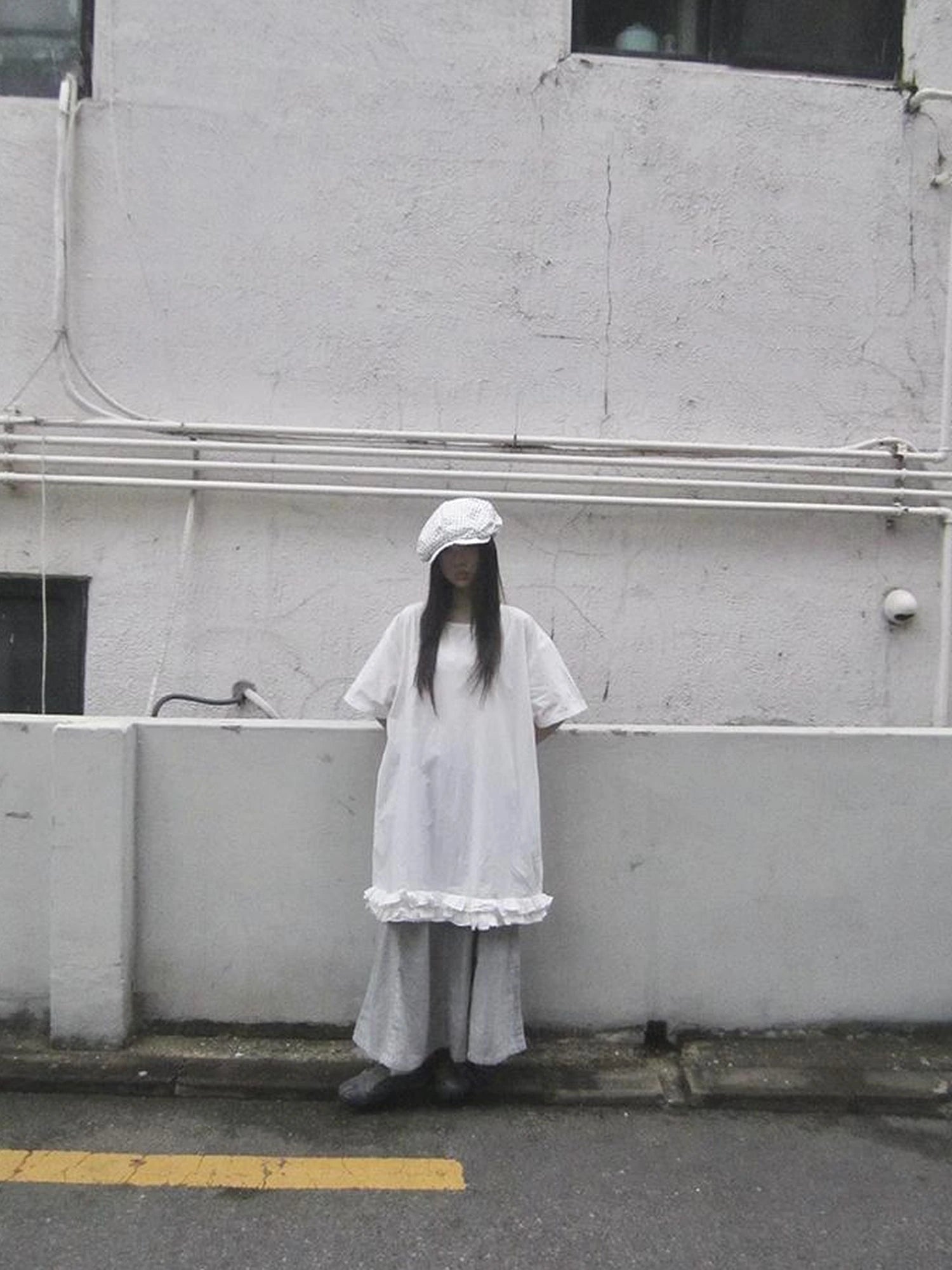 Loose Floral Lace Trim Summer Dress