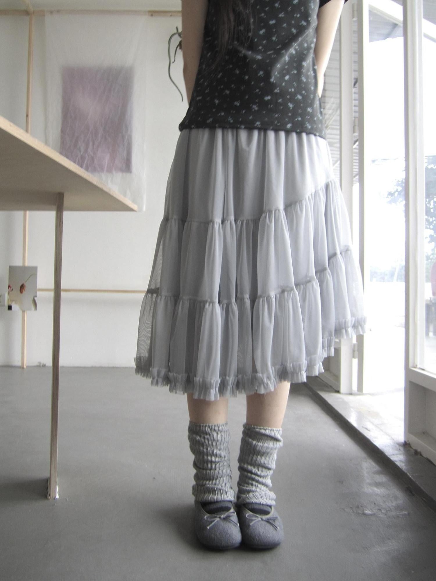 ang project Mesh Lace Spliced Asymmetric Women&