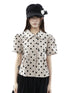 ang_project_Milk_Tea_Polka_Dot_Turn_Down_Collar_Three_Button_Women&