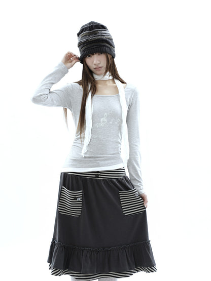 ang_project_Music_Note_Print_Ruched_Striped_Patchwork_Women&