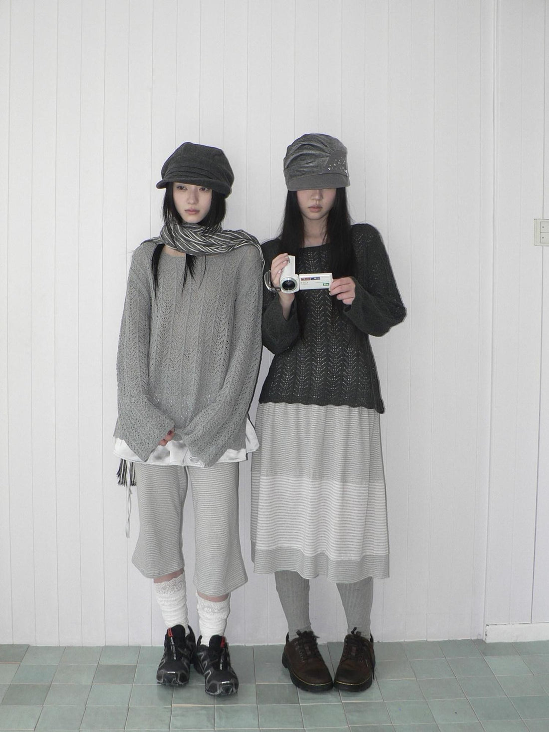 ang project Openwork Side Slit Korean Women&