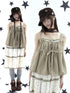 ang_project_Plaid_Bow_Tie_Ruffle_Drawstring_Loose_Fit_Women&