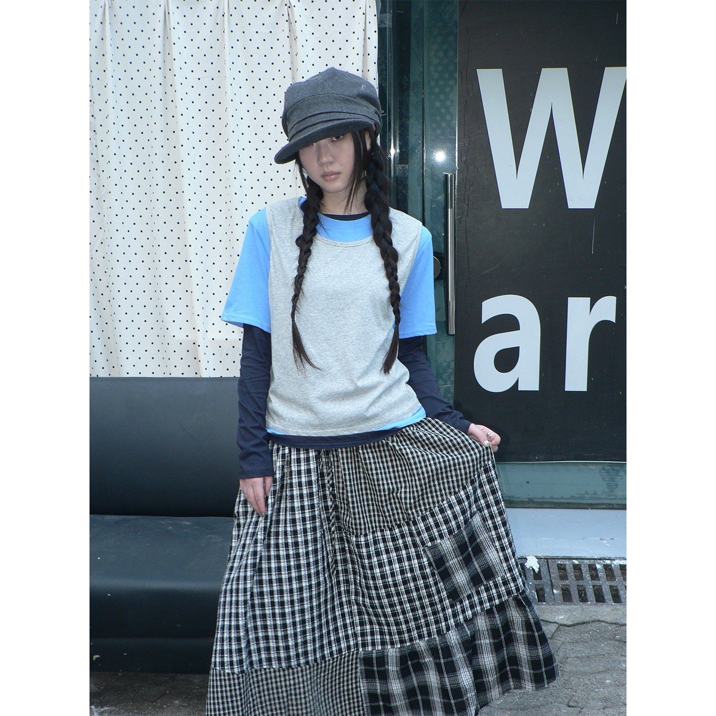 ang_project_Plaid_Contrast_Color_Layered_Retro_Women&