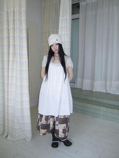 ang project Plaid Patchwork Floral Layered Loose Women&