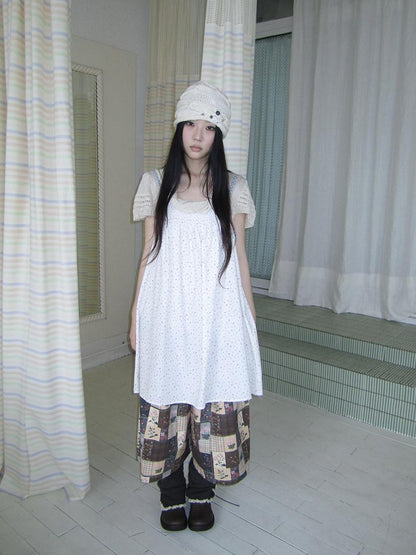 ang project Plaid Patchwork Floral Layered Loose Women&