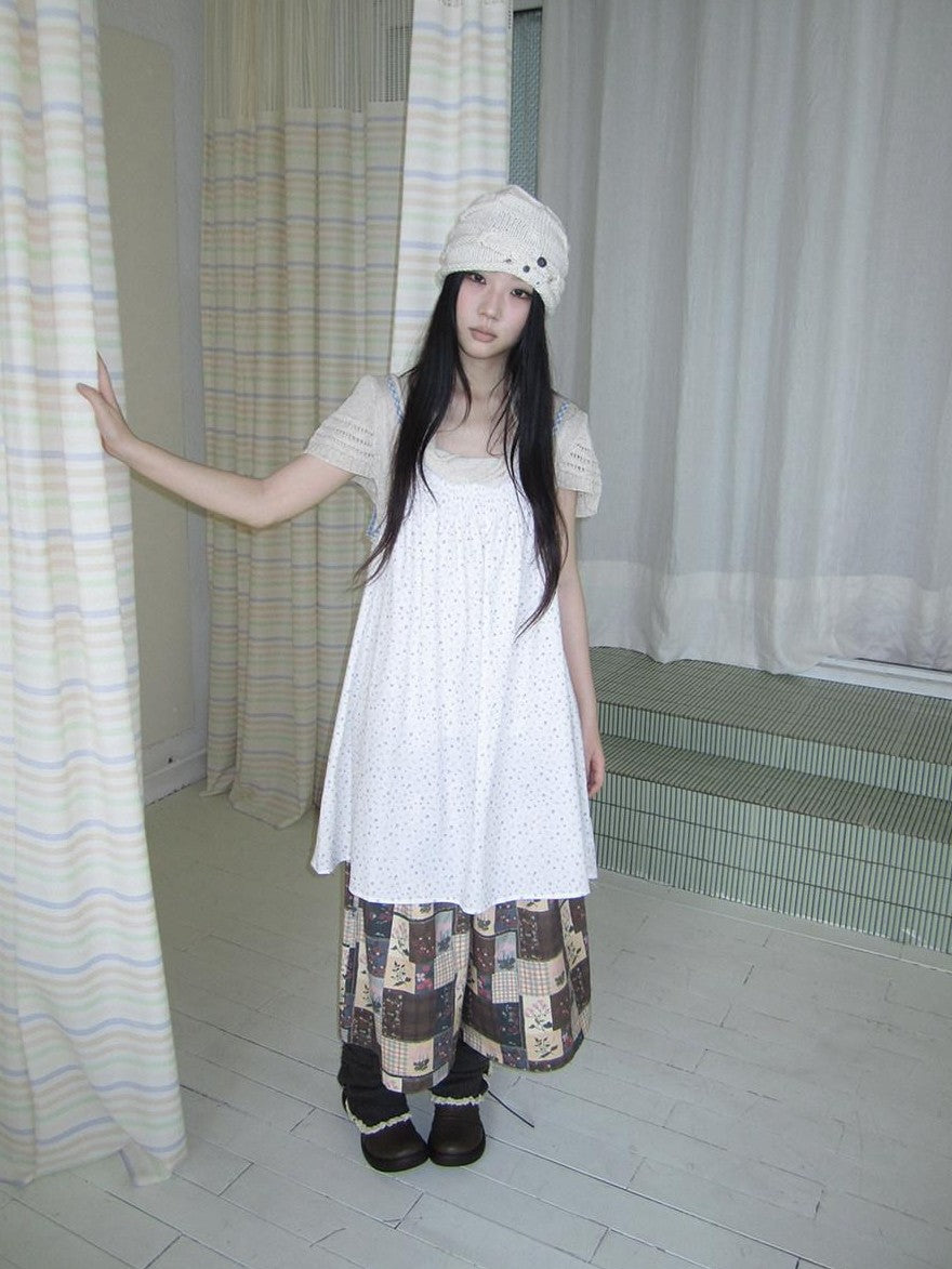 ang project Plaid Patchwork Floral Layered Loose Women&