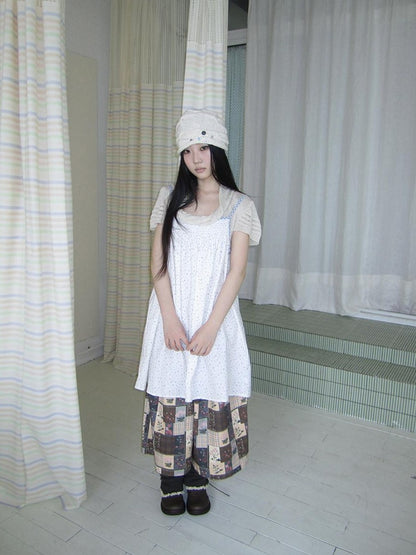 ang project Plaid Patchwork Floral Layered Loose Women&