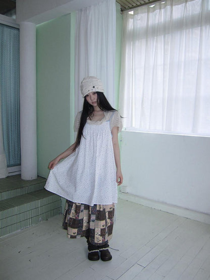 ang project Plaid Patchwork Floral Layered Loose Women&