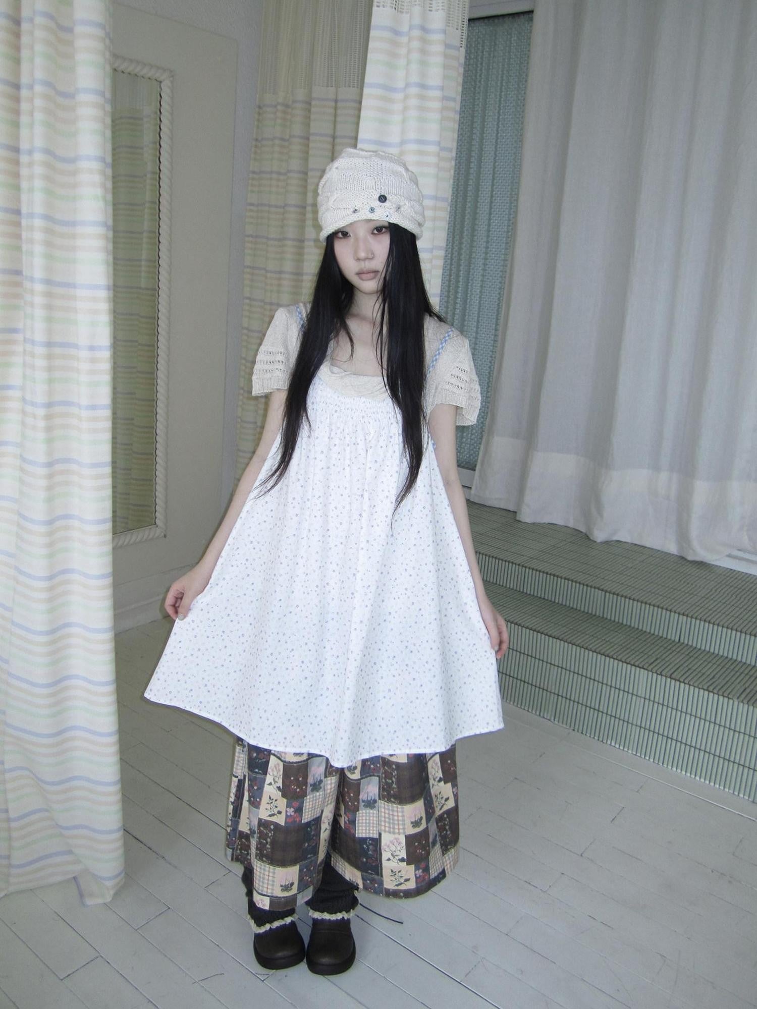 ang project Plaid Patchwork Floral Layered Loose Women&