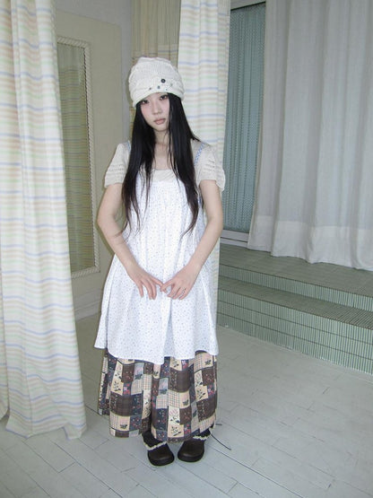 ang project Plaid Patchwork Floral Layered Loose Women&