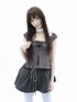 ang_project_Plaid_Patchwork_Lace_Trim_Cropped_Puff_Sleeve_Women&