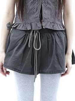 ang project Plaid Patchwork Lace Trim Cropped Puff Sleeve Women&