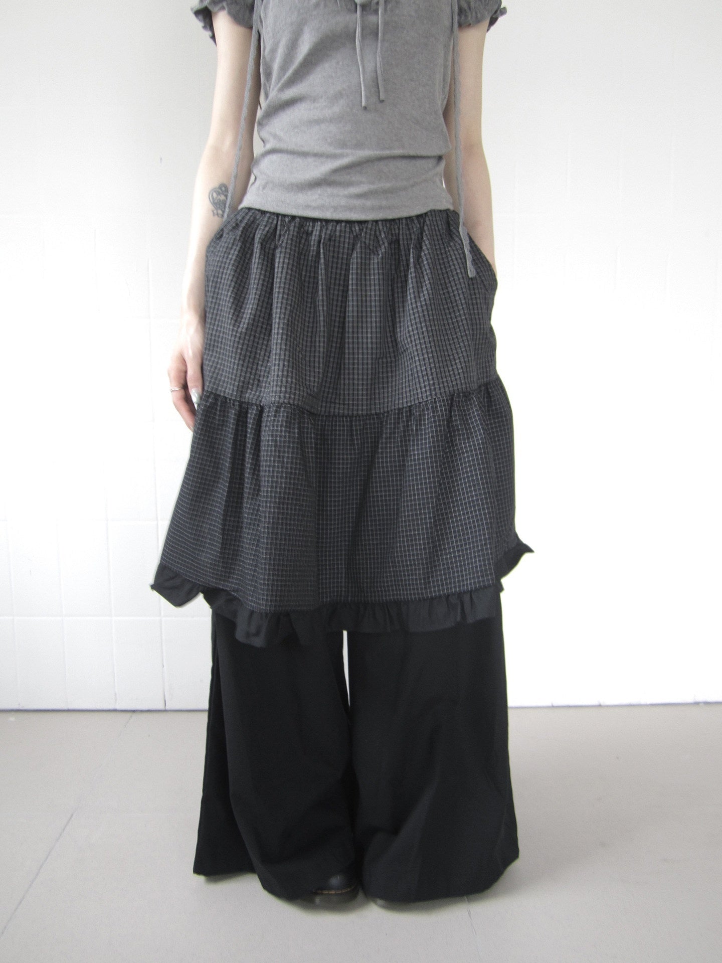 ang_project_Plaid_Patchwork_Layered_Lettuce_Hem_Women&