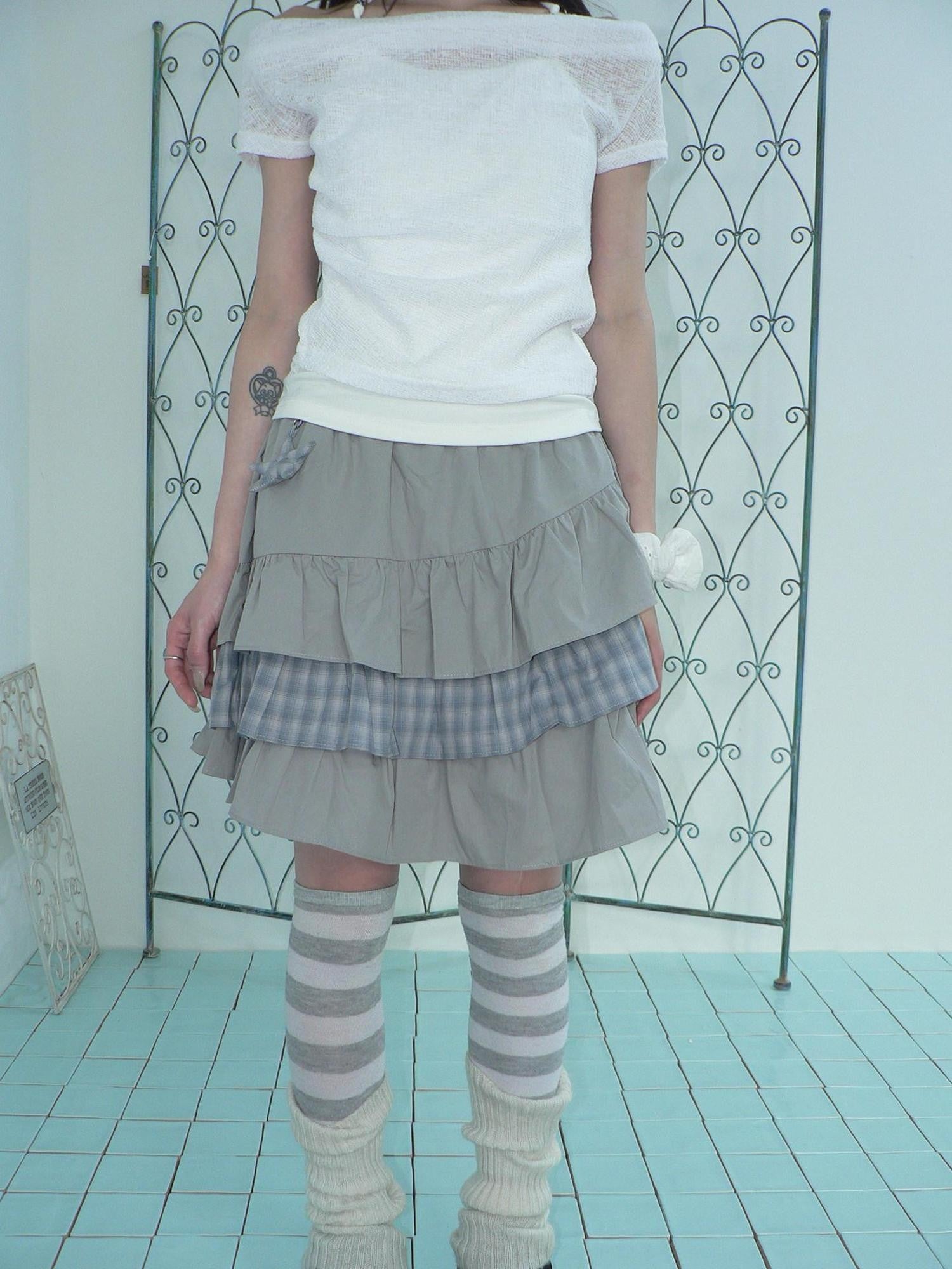 ang project Plaid Patchwork Pleated Lined Women&