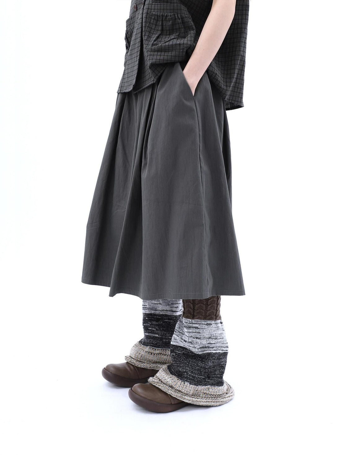 ang project Pleated Functional Wide Leg Women&