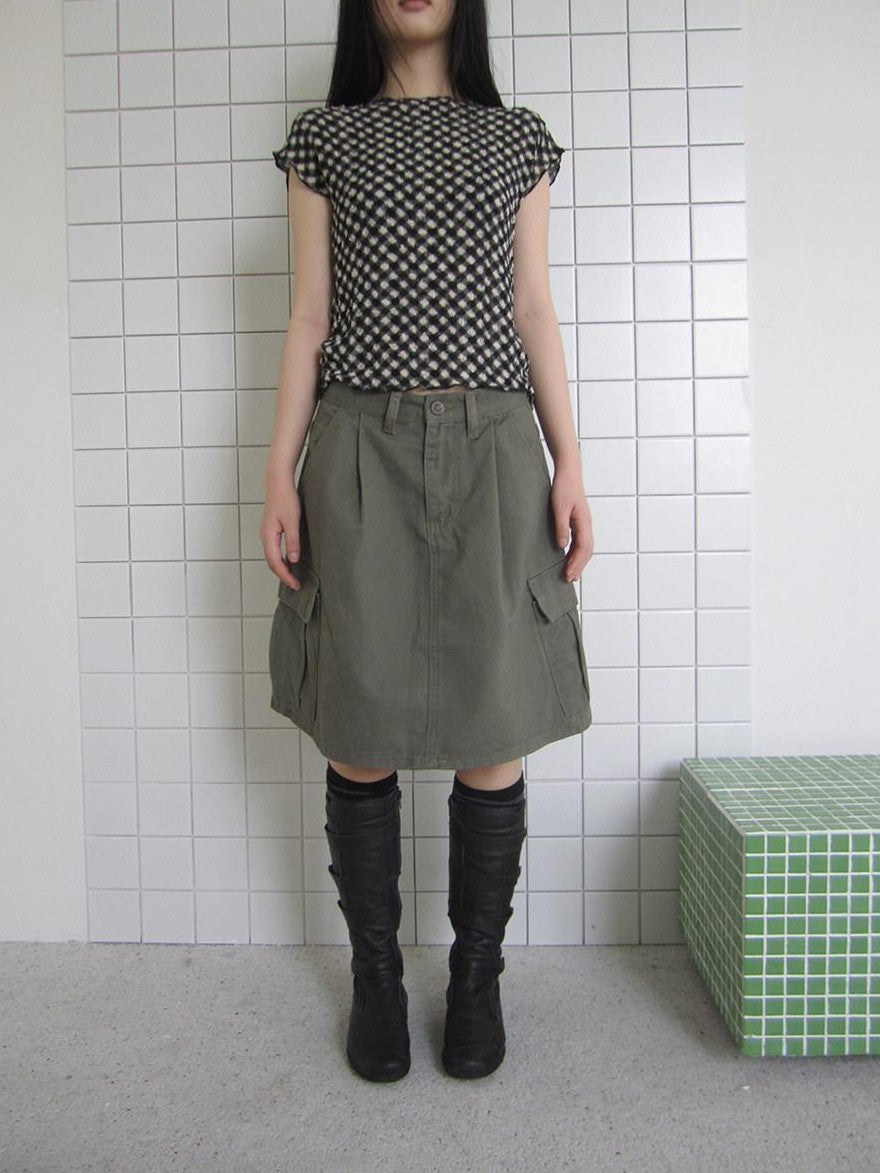 ang project Pleated Pocket Utility High Waist Women&
