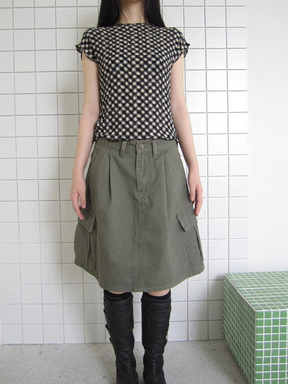 ang project Pleated Pocket Utility High Waist Women&