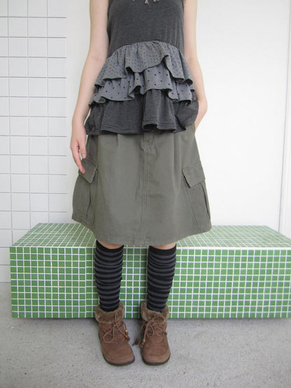 ang project Pleated Pocket Utility High Waist Women&
