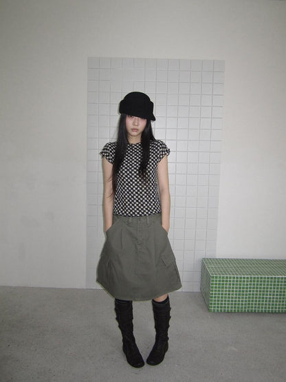 ang project Pleated Pocket Utility High Waist Women&