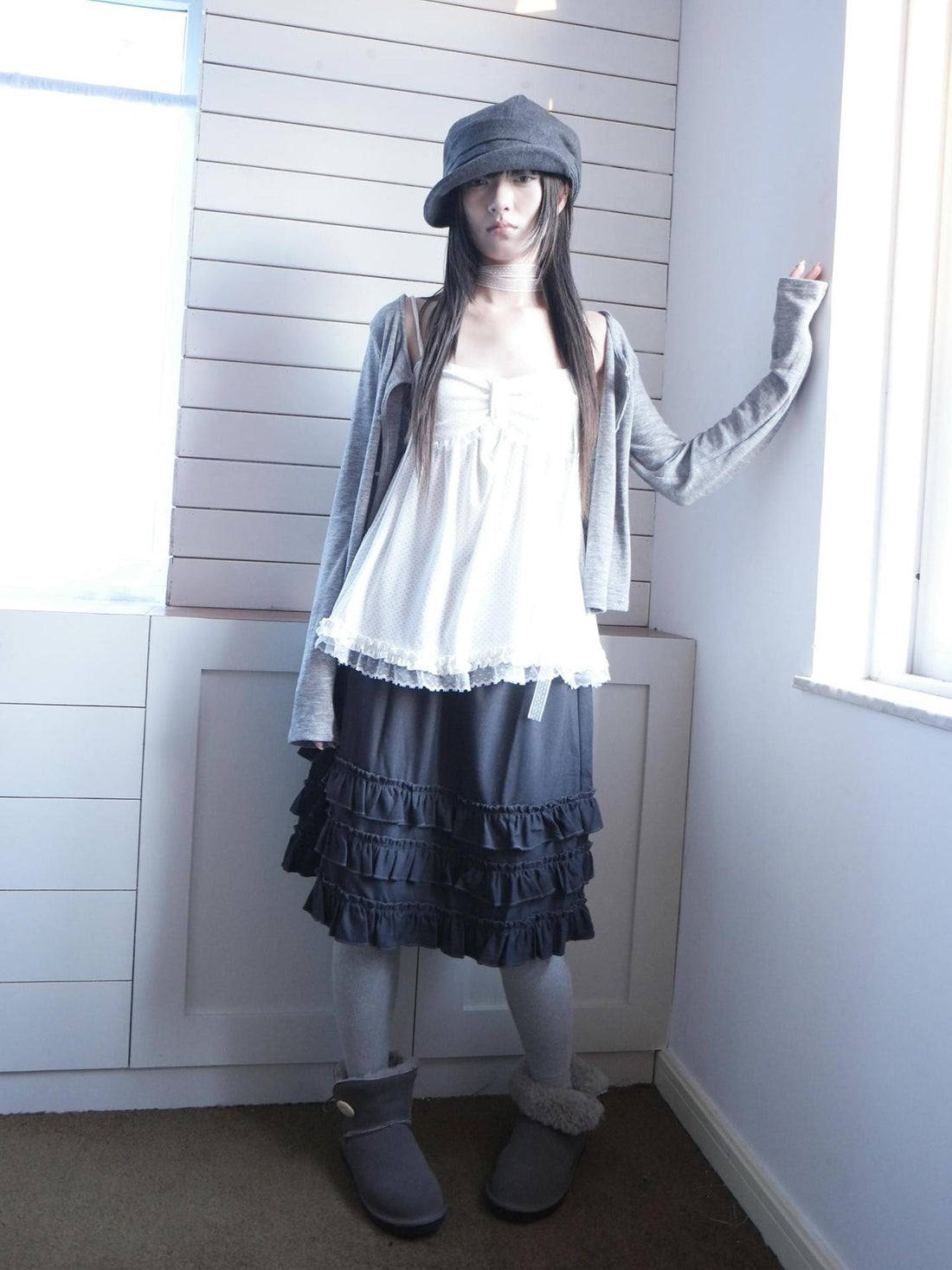 ang project Pleated Tiered Ruffle Women&