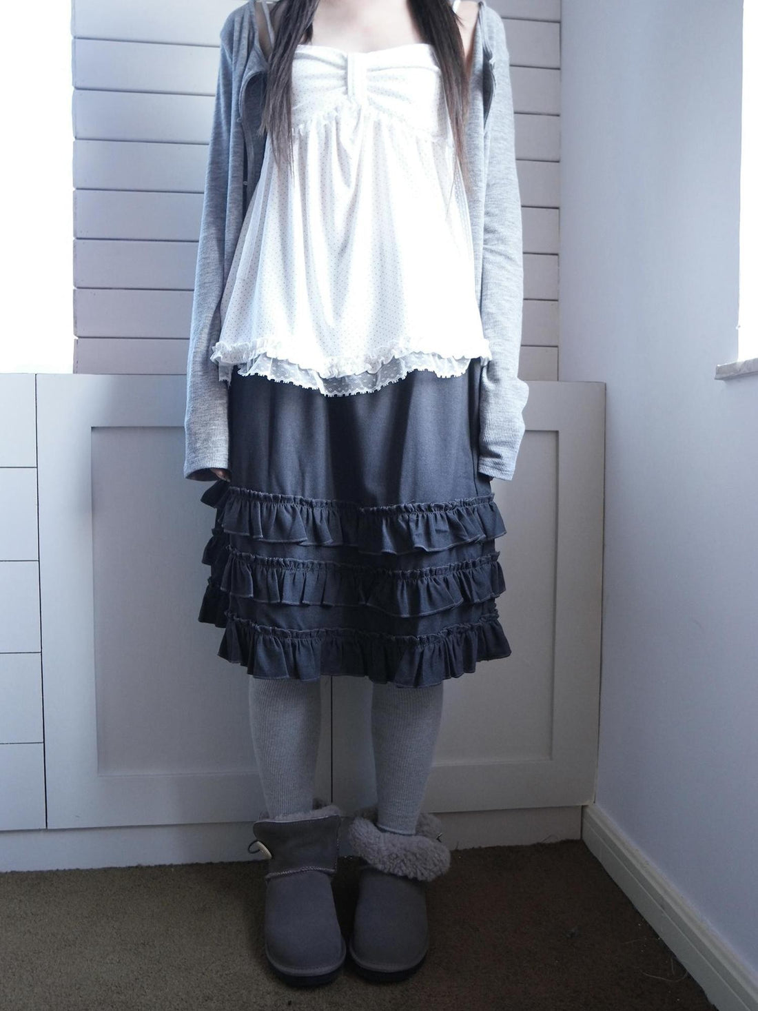 ang project Pleated Tiered Ruffle Women&