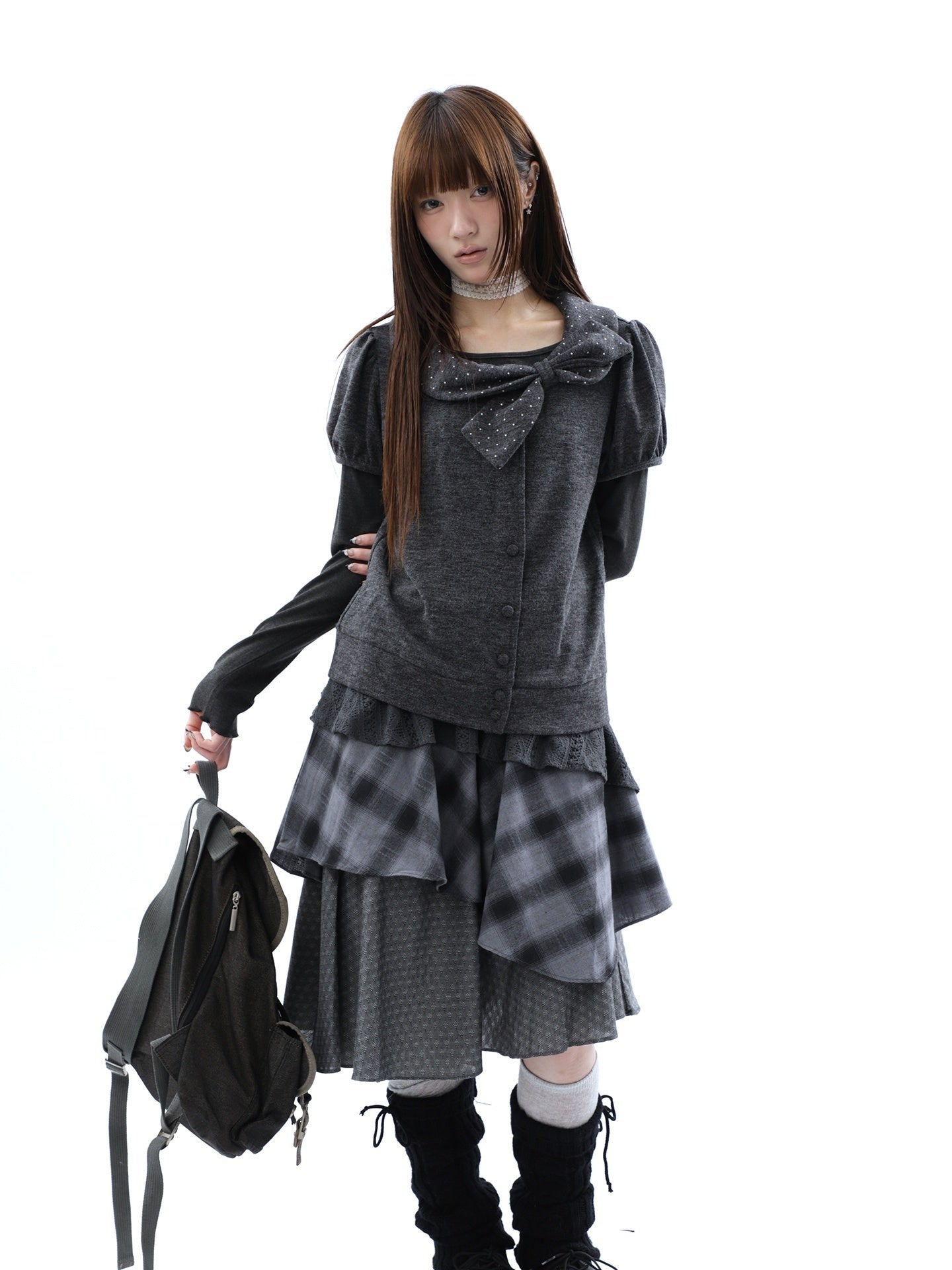 ang_project_Polka_Dot_Bow_Collar_Button_Women&