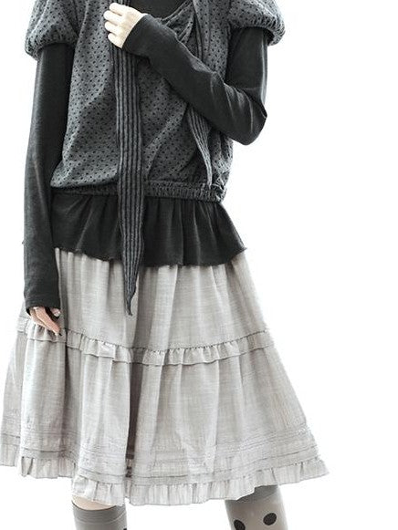 ang project Polka Dot Knit Colorblock Two Piece Women&