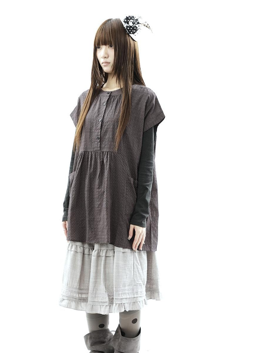 ang project Polka Dot Pleated Pocket Midlength Loose Women&