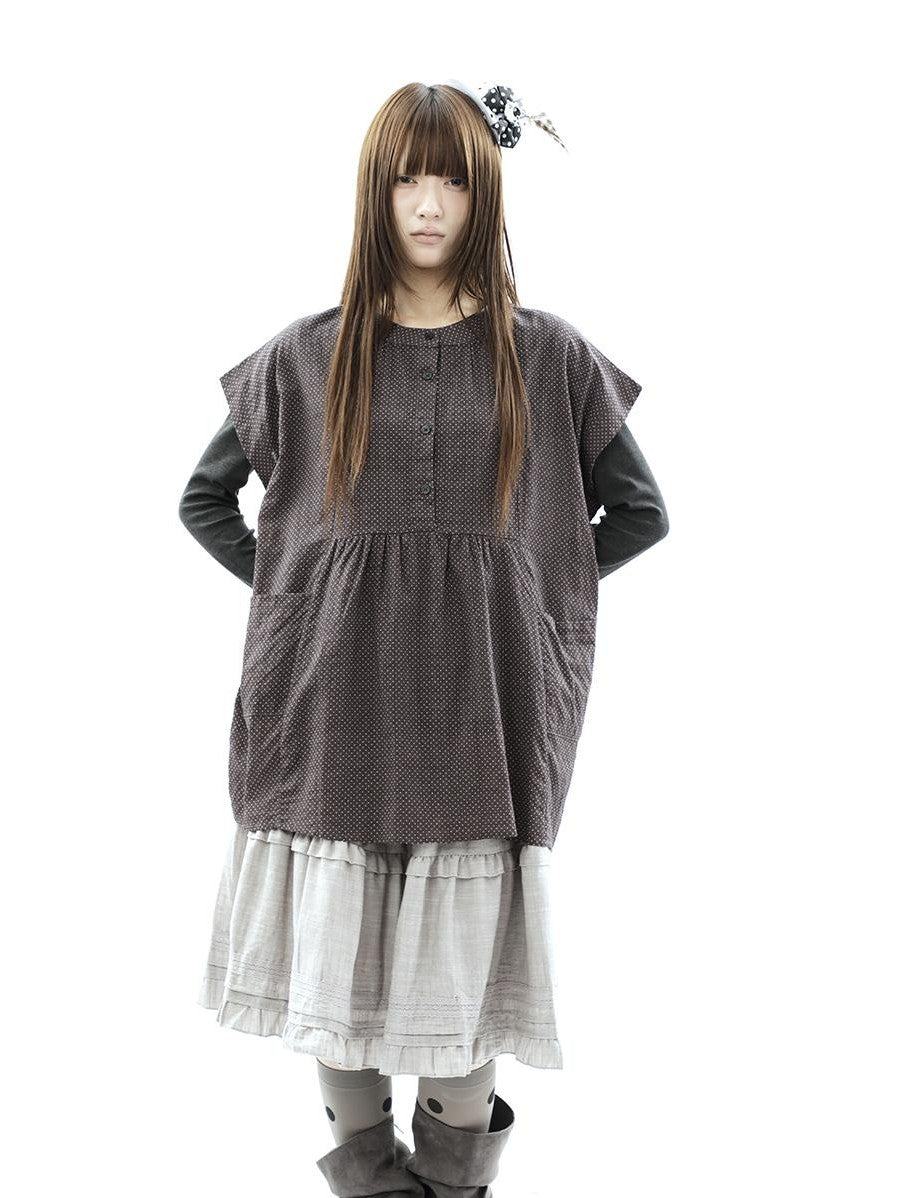 ang project Polka Dot Pleated Pocket Midlength Loose Women&