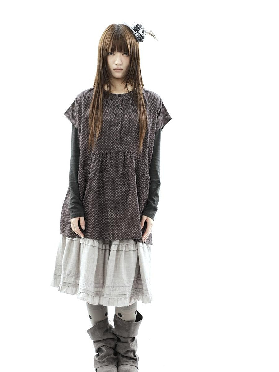 ang project Polka Dot Pleated Pocket Midlength Loose Women&