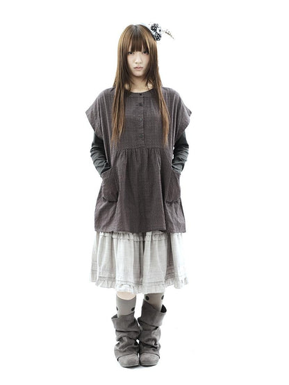 ang project Polka Dot Pleated Pocket Midlength Loose Women&