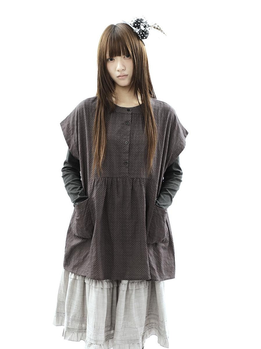 ang project Polka Dot Pleated Pocket Midlength Loose Women&