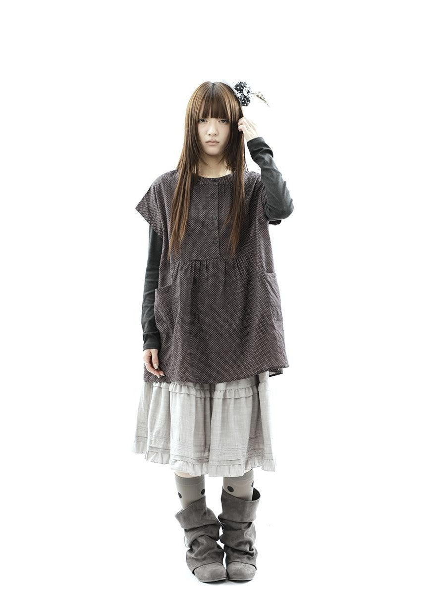 ang project Polka Dot Pleated Pocket Midlength Loose Women&