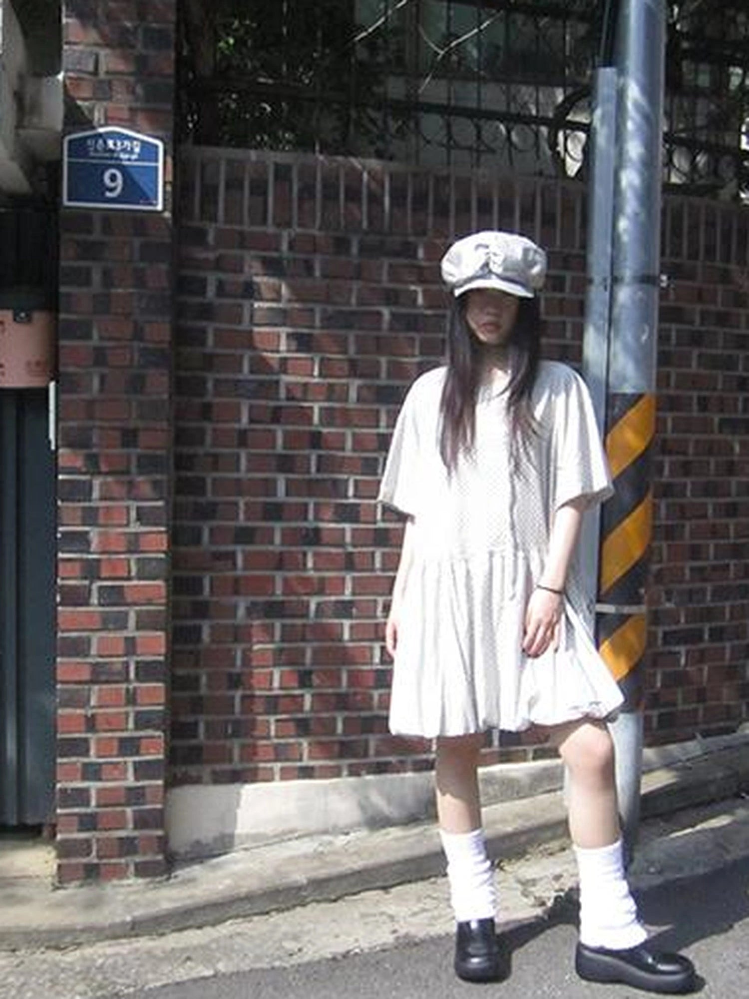 Polka Dot Summer Shift Dress with Puff Sleeves