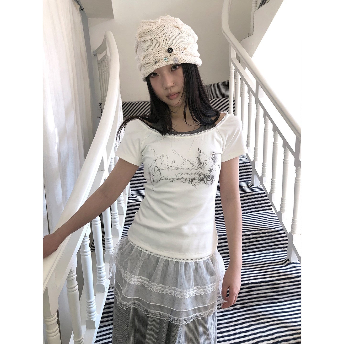 ang_project_Printed_Faux_Two_Piece_Colorblock_Halter_Tie_Slim_Short_Sleeve_Women&