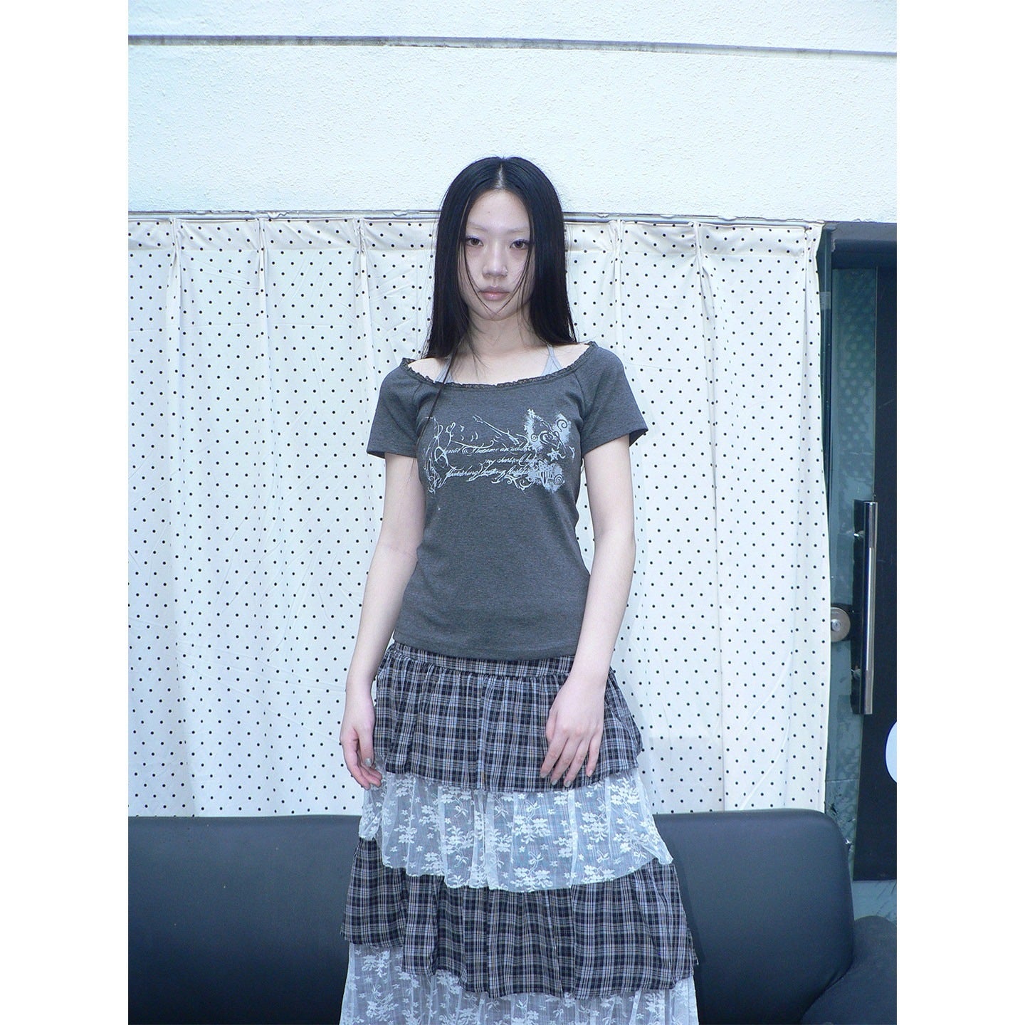ang_project_Printed_Faux_Two_Piece_Colorblock_Halter_Tie_Slim_Short_Sleeve_Women&