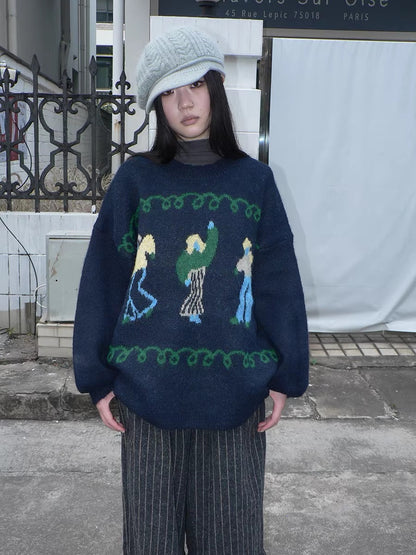 ang_project_Relaxed_Loose_Fit_Pullover_Printed_Crewneck_Long_Sleeve_Girls_Navy_Gray_Sweater_MISSTT