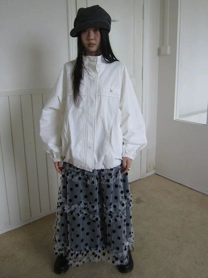 ang project Relaxed Stand Collar Utility Jacket Coat